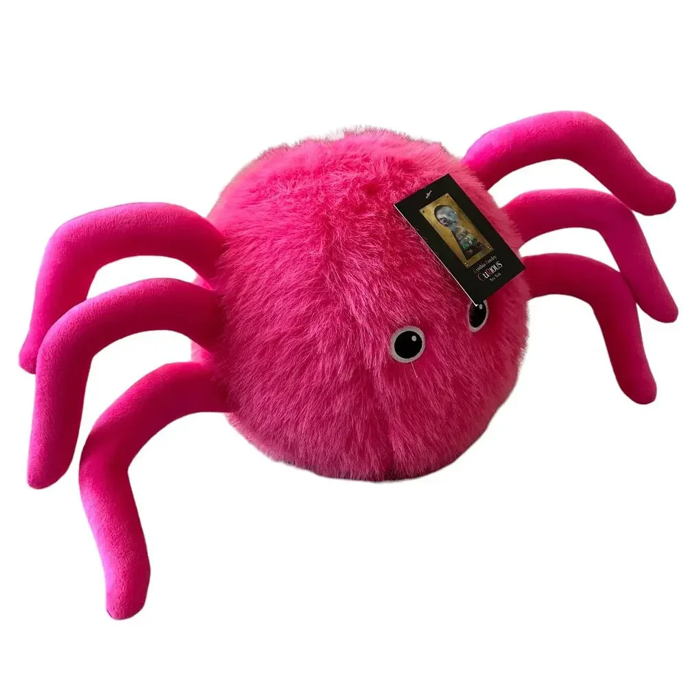 Cynthia Rowley PINK SPIDER Pillow Faux Fur Halloween Decor NEW
